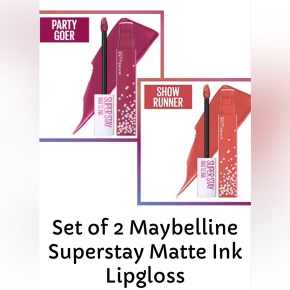 Maybelline Makeup Set Of 2 Maybelline Superstay Matte Ink Lipgloss